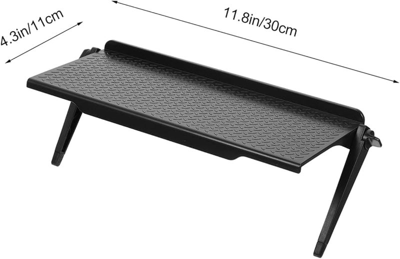 Floating TV Stand Wall Mount Bracket 30X11X3CM Large Storage Space Black - Image 2